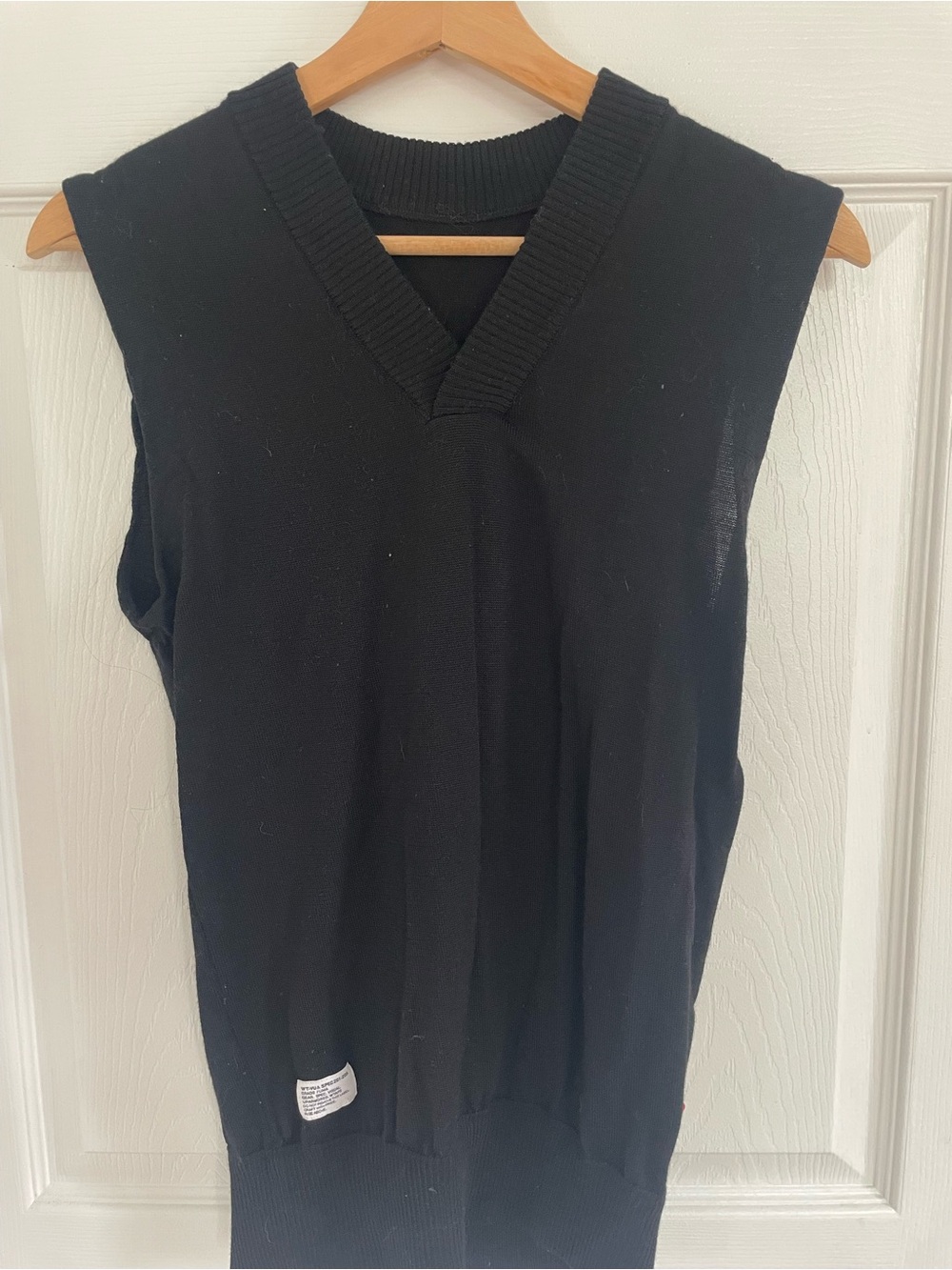 WTAPS Black V-Neck Sweater Vest